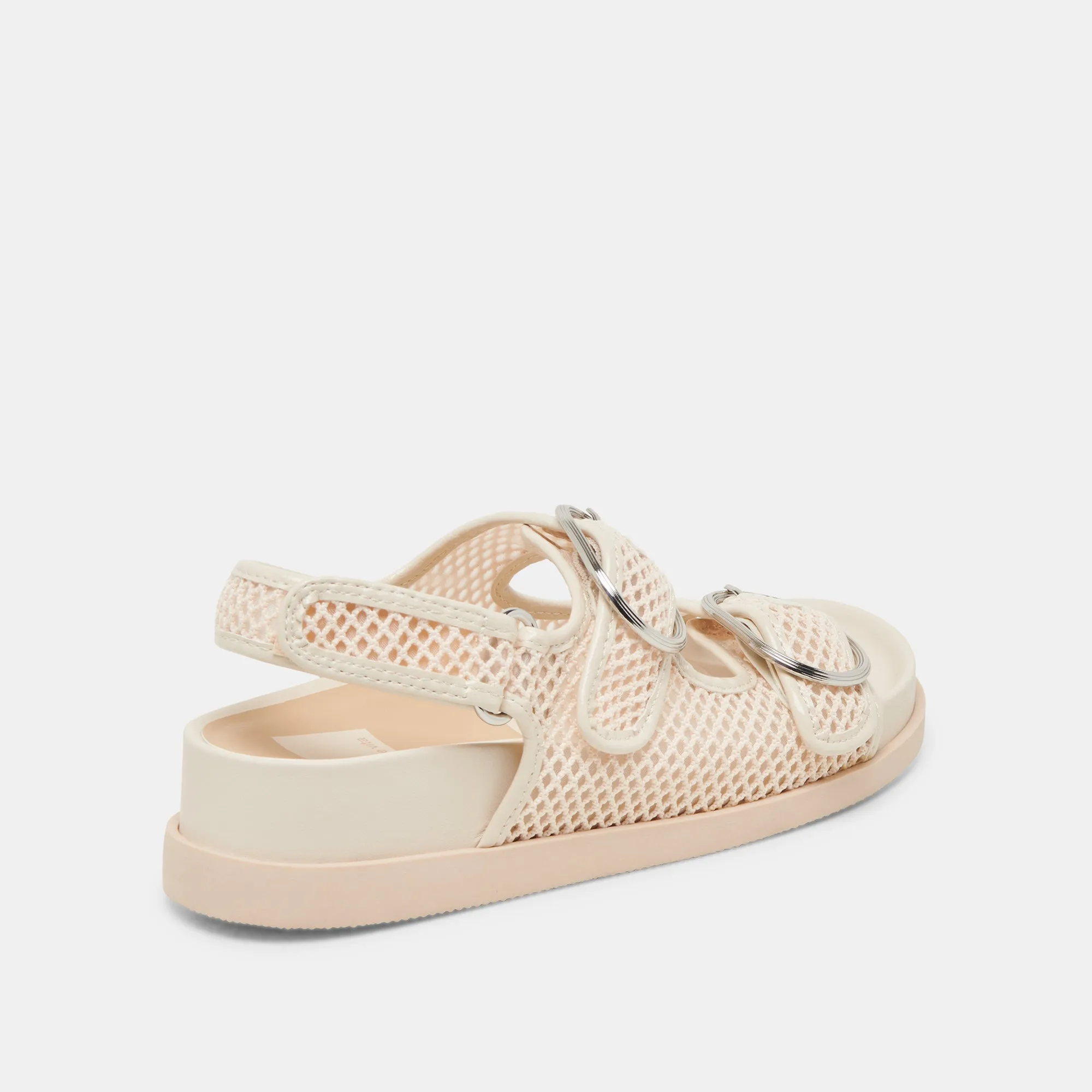 SANDALES EN MAILLE STARLA CRÈME TISSÉ