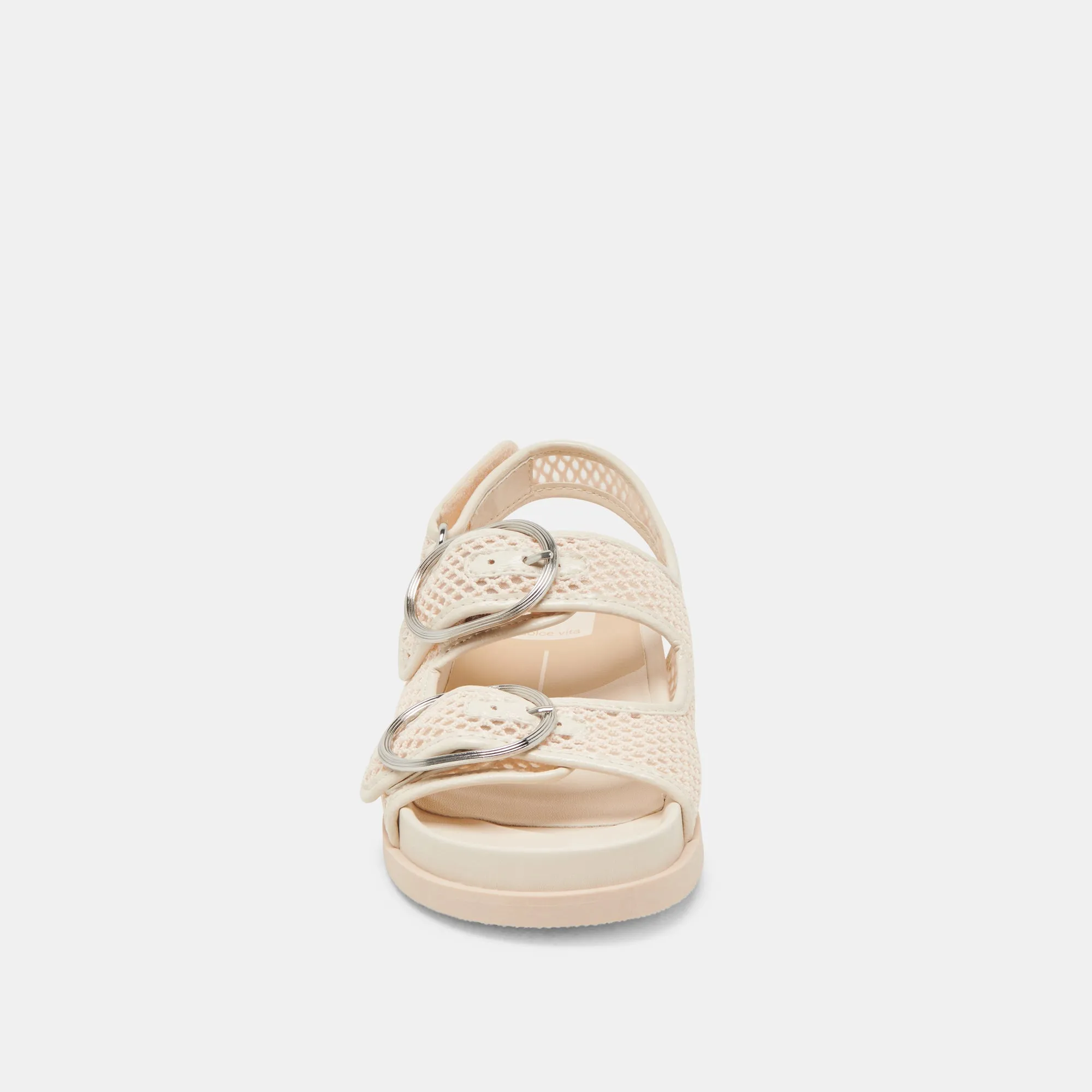 SANDALES EN MAILLE STARLA CRÈME TISSÉ