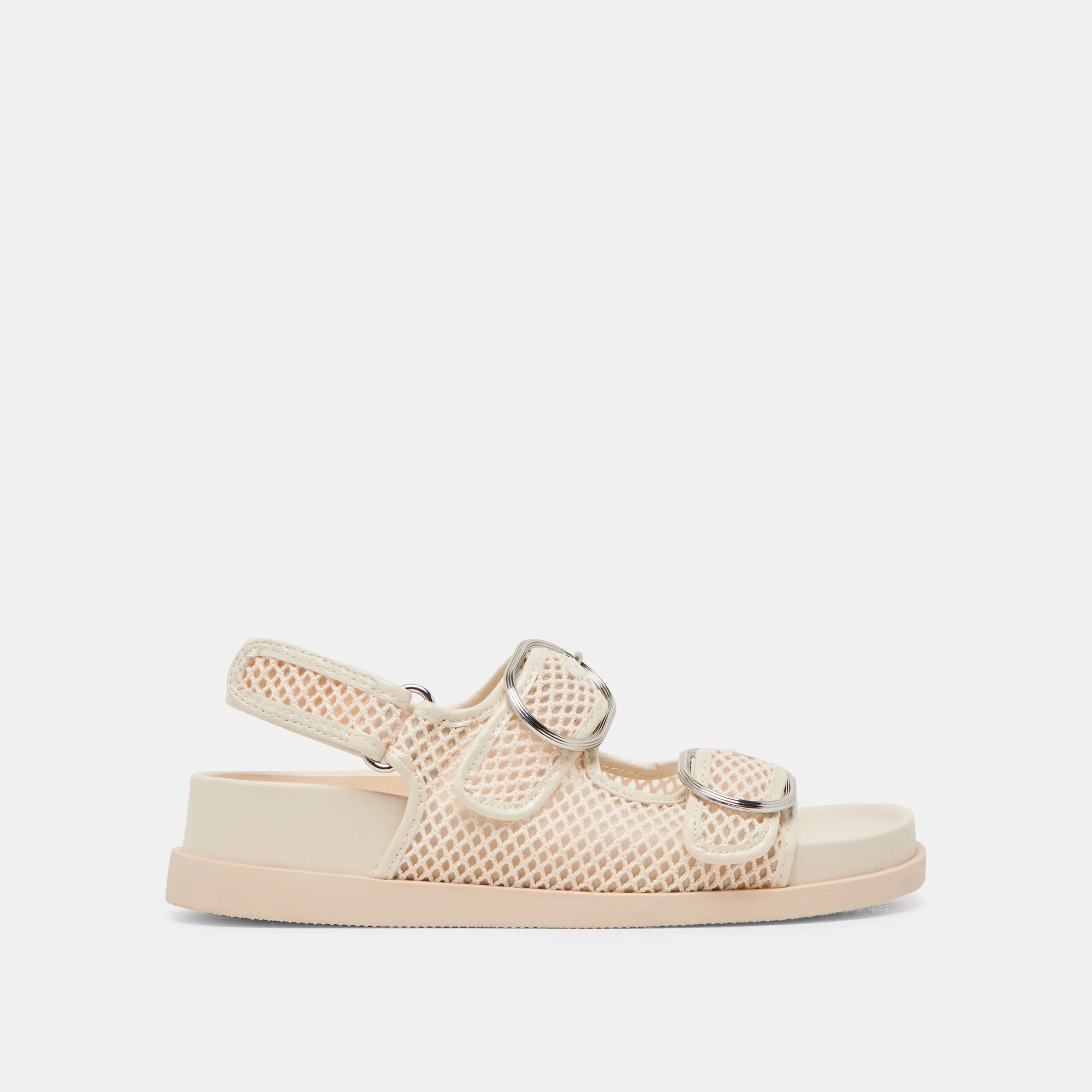 SANDALES EN MAILLE STARLA CRÈME TISSÉ