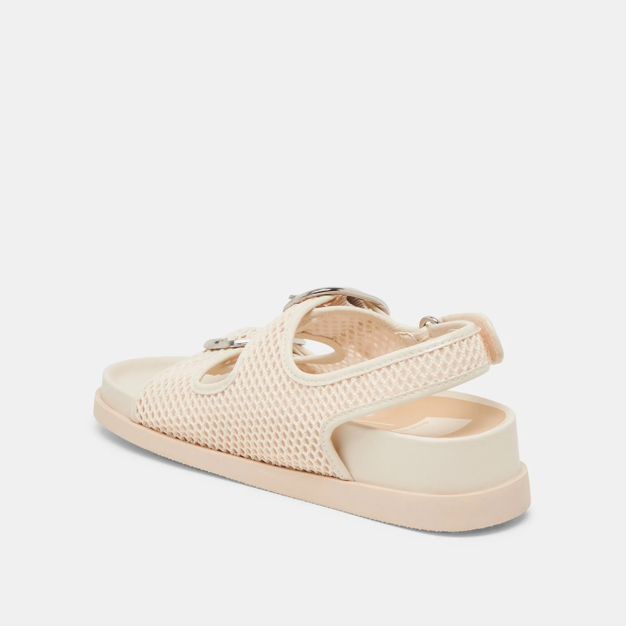 SANDALES EN MAILLE STARLA CRÈME TISSÉ