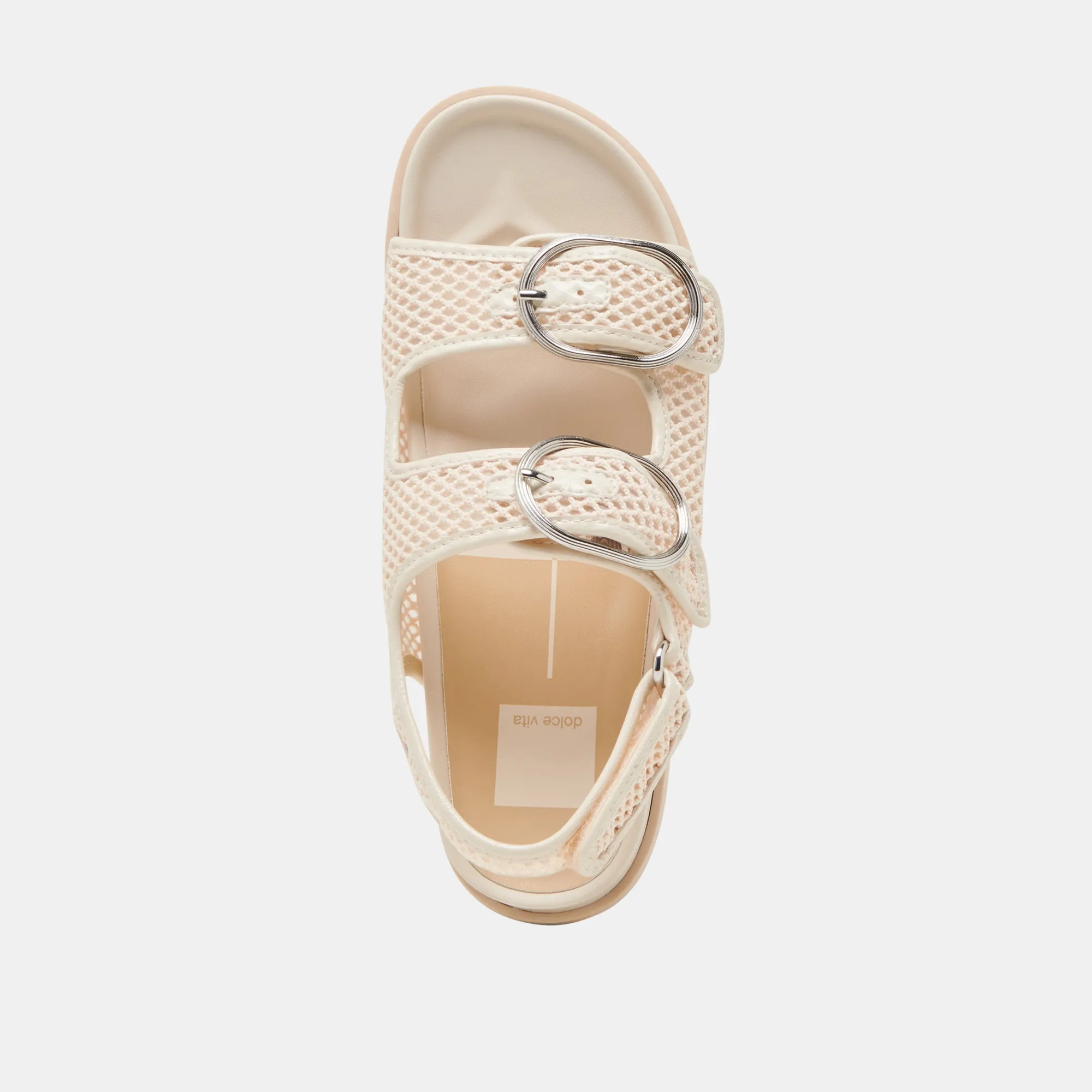 SANDALES EN MAILLE STARLA CRÈME TISSÉ