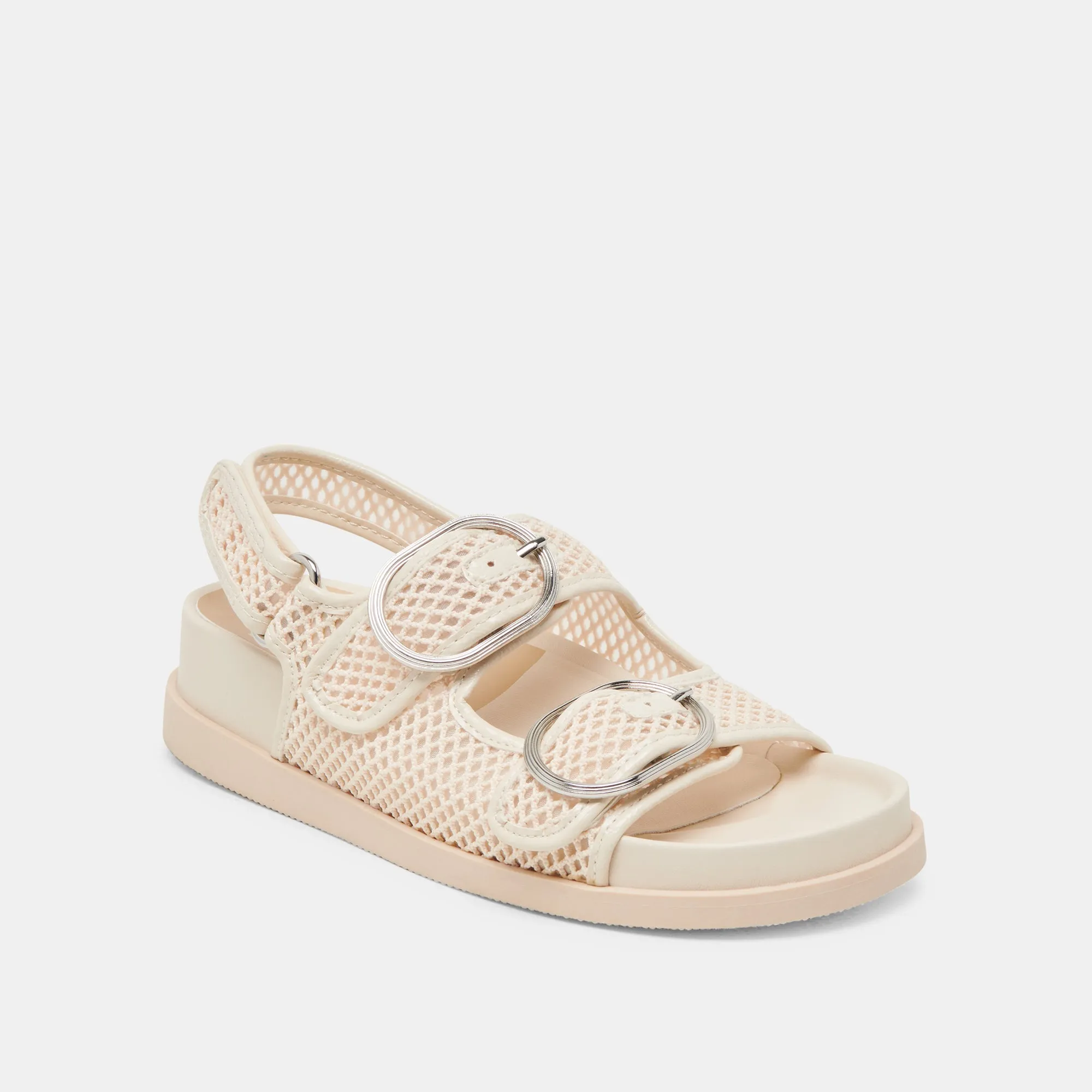 SANDALES EN MAILLE STARLA CRÈME TISSÉ
