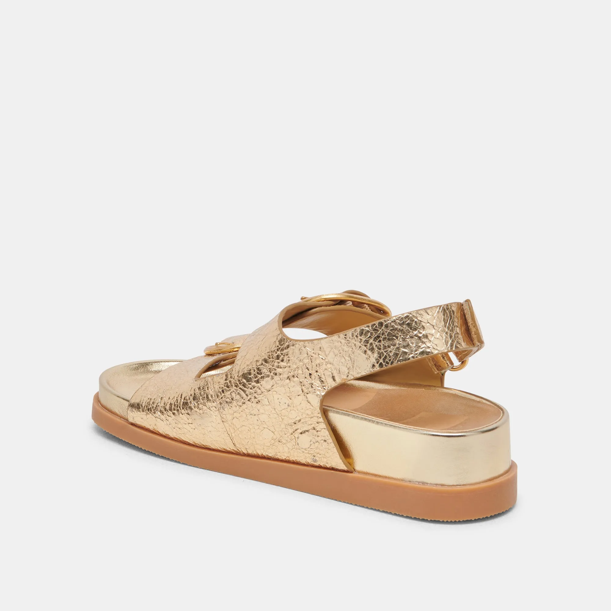 SANDALES STARLA EN CUIR VIEILLI DORÉ