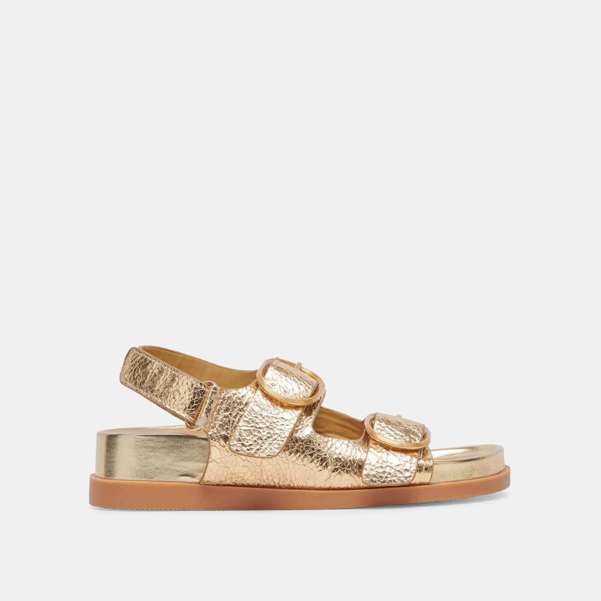 SANDALES STARLA EN CUIR VIEILLI DORÉ