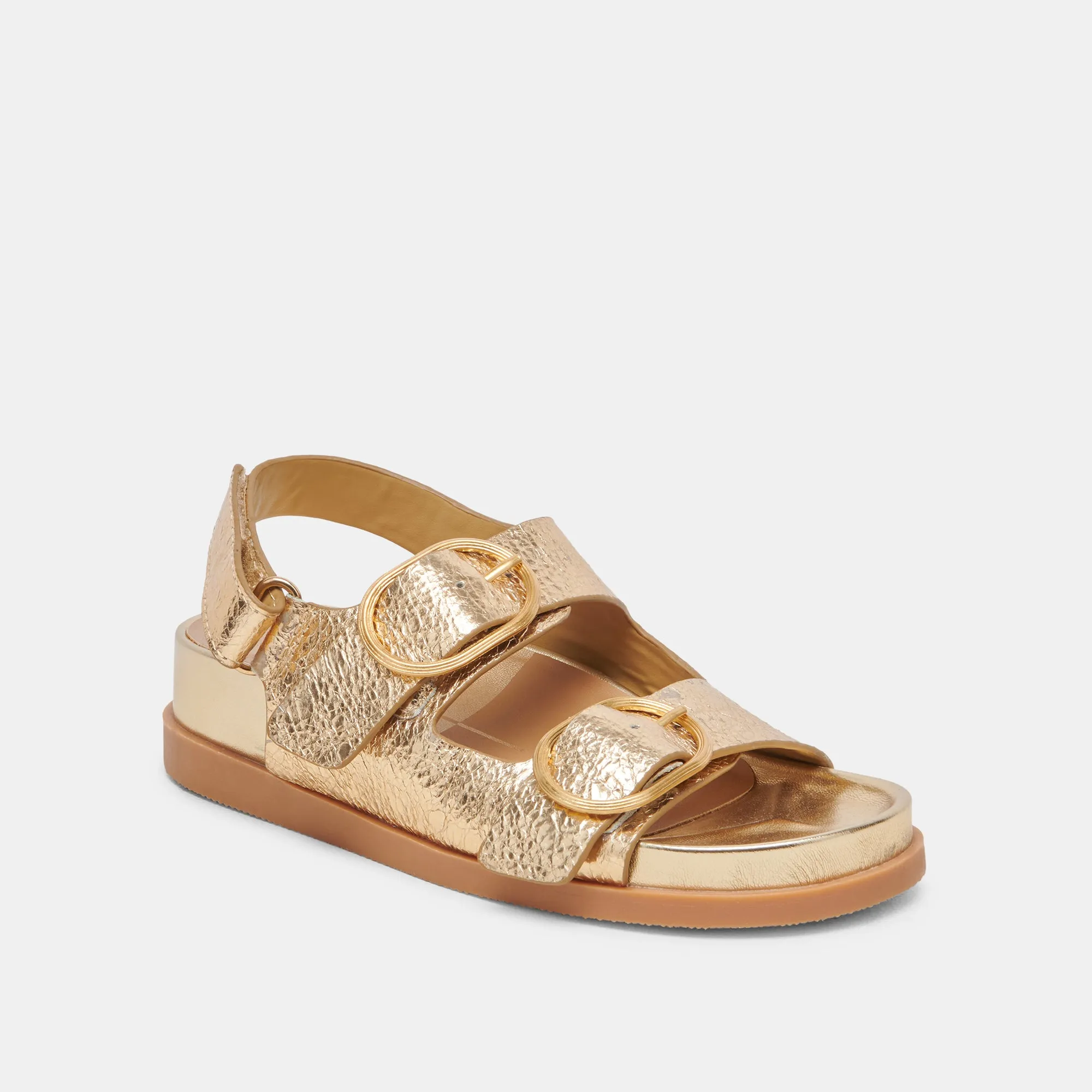 SANDALES STARLA EN CUIR VIEILLI DORÉ