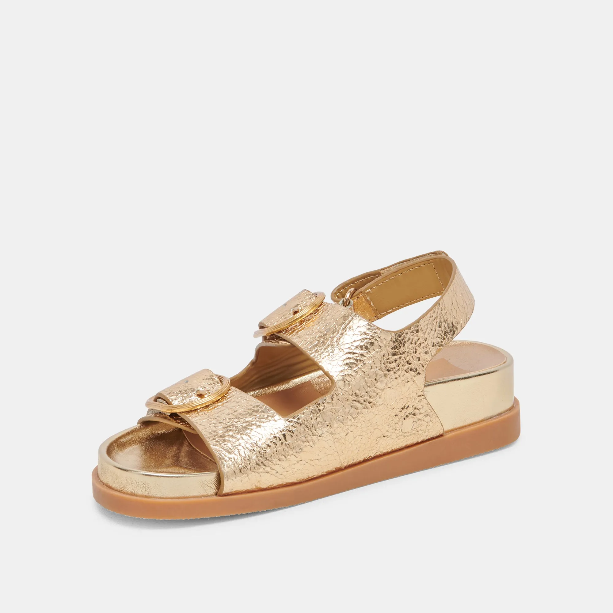 SANDALES STARLA EN CUIR VIEILLI DORÉ