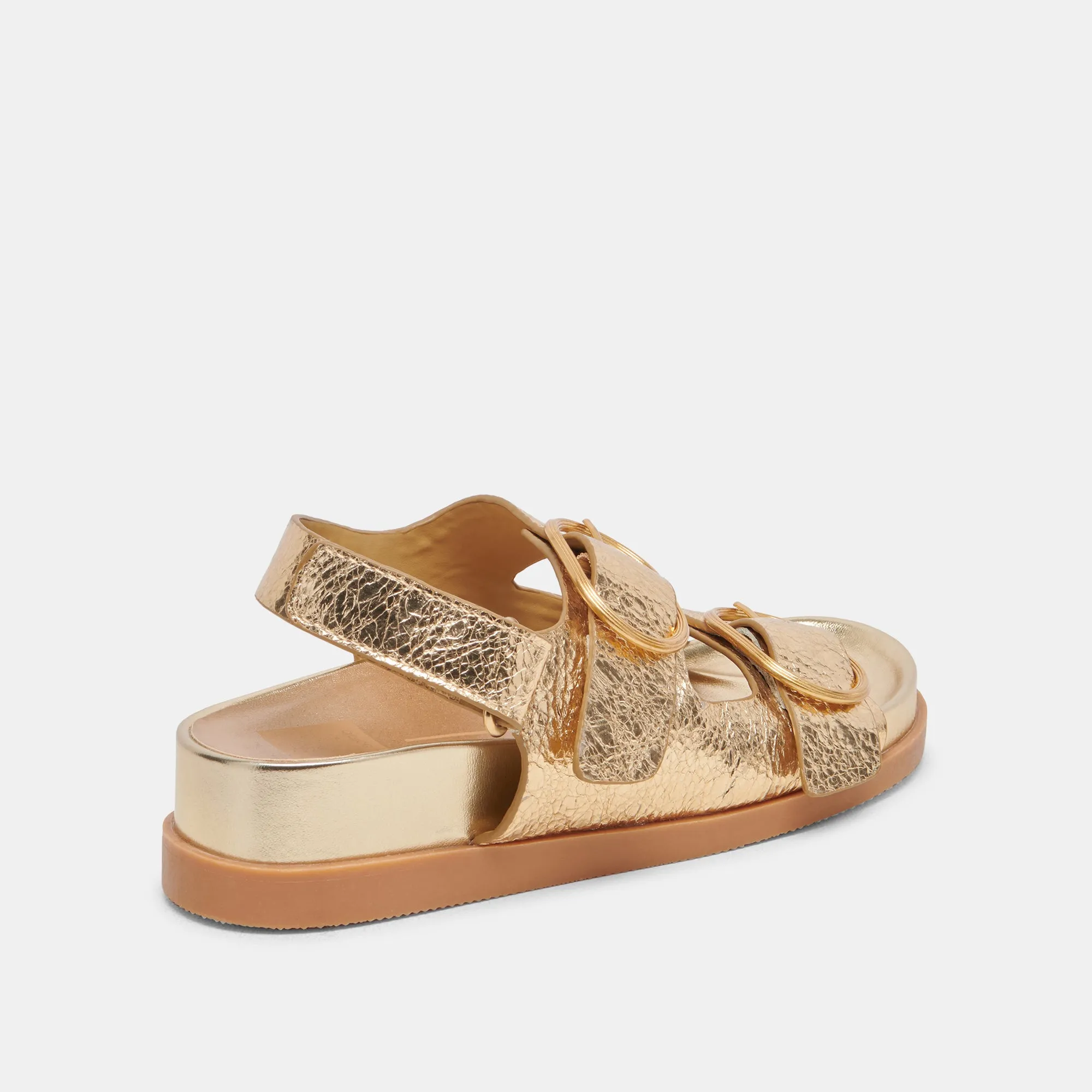 SANDALES STARLA EN CUIR VIEILLI DORÉ