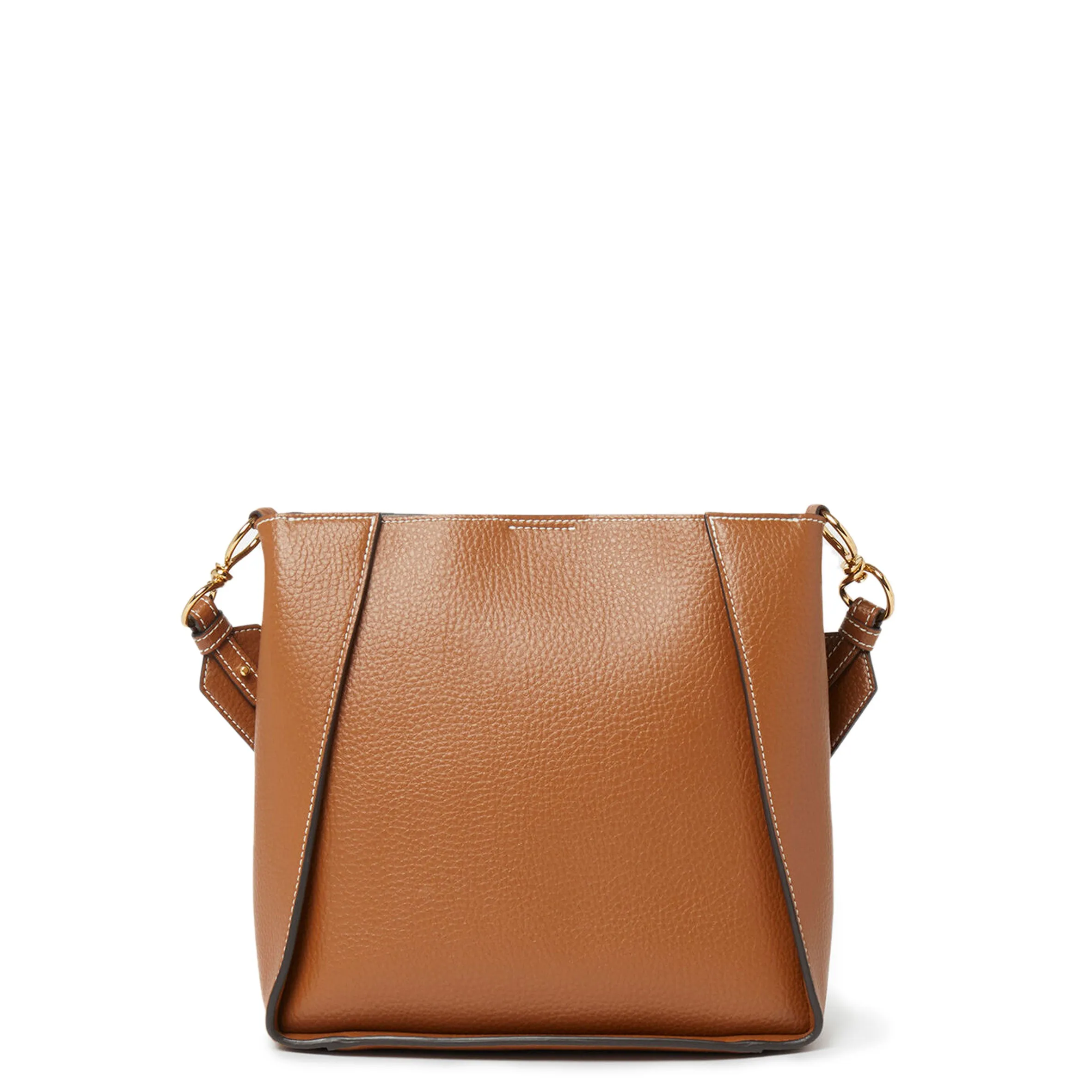Stella Logo Mini Bandoulière Hobo Grain à Clous, Sacs Pécan_Stella Mccartney_Sacs