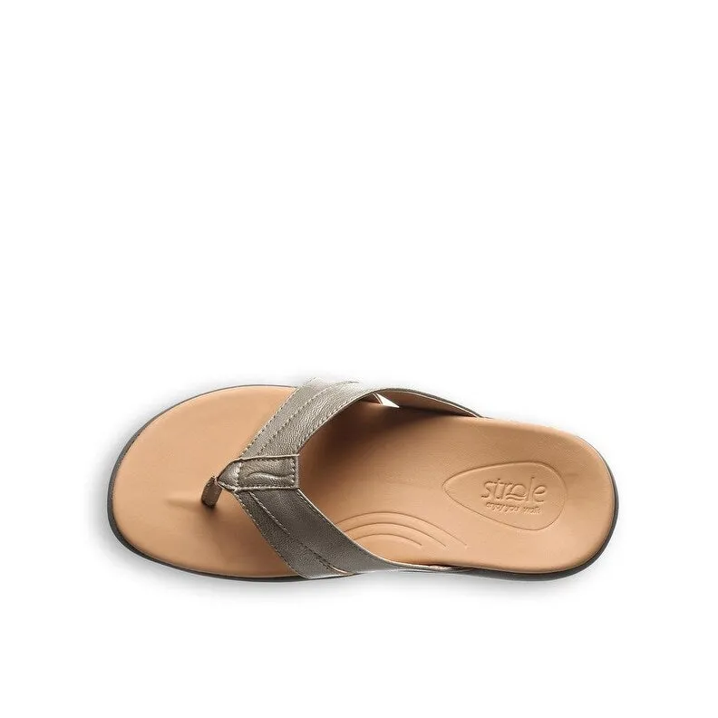 Strole Chaussures Décontractées Femmes Bliss Flip-Flop à Dessus en Cuir S761W