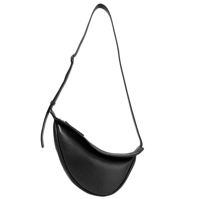 [Super Seabob] Nouvelle collection printemps 2020 pour femme, sac banane en cuir PU rouge bordeaux et noir, large bandoulière unique, fermeture éclair, forme demi-lune, polyvalent LI812, sacs Fashion Nova