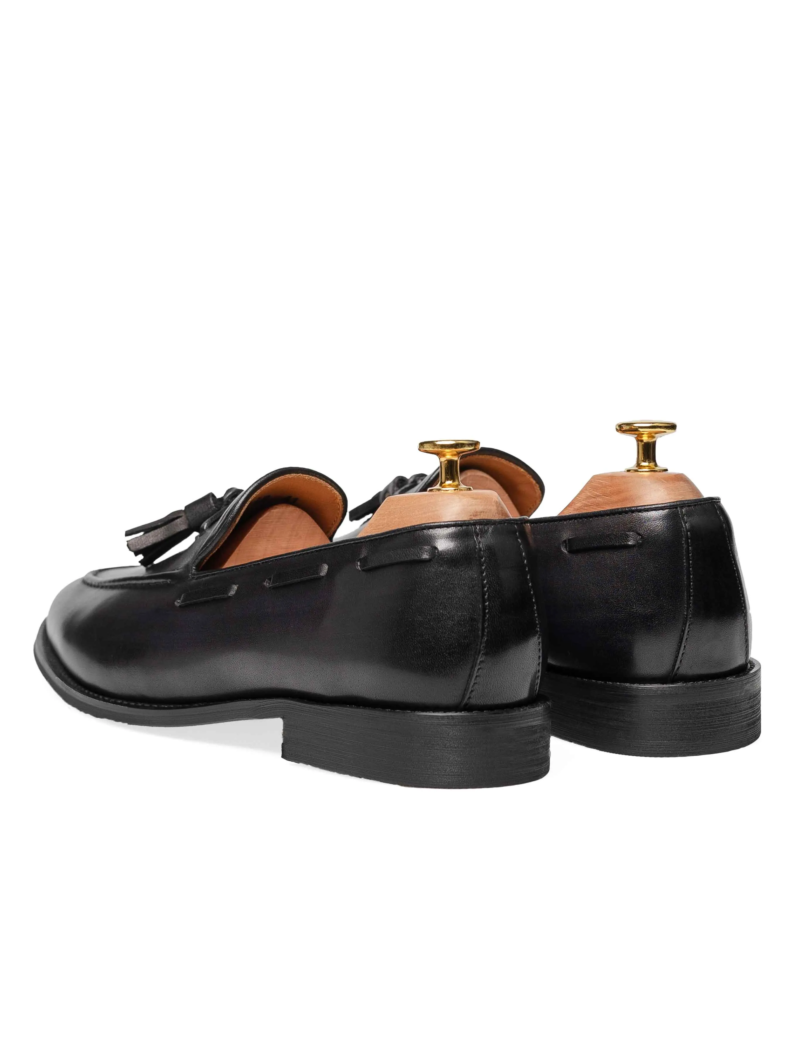 Mocassin à gland - Gris noir (Patine peinte à la main)