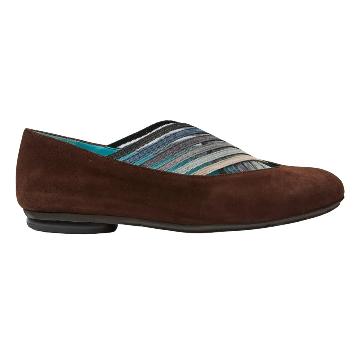 Thierry Rabotin Femmes Gragas Suède Marron / Bandes Multicolores