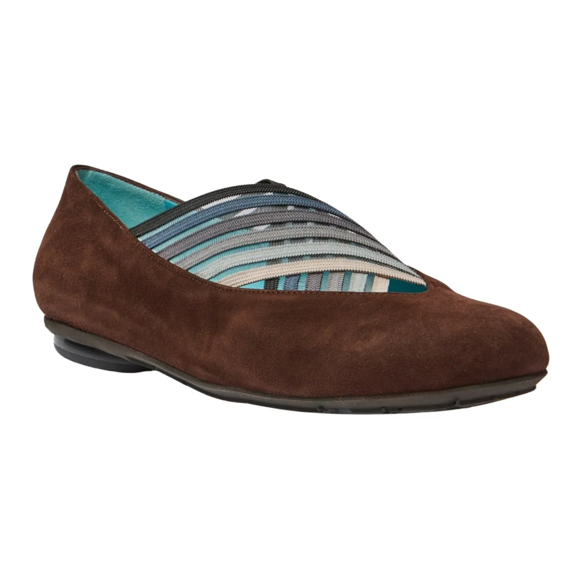 Thierry Rabotin Femmes Gragas Suède Marron / Bandes Multicolores