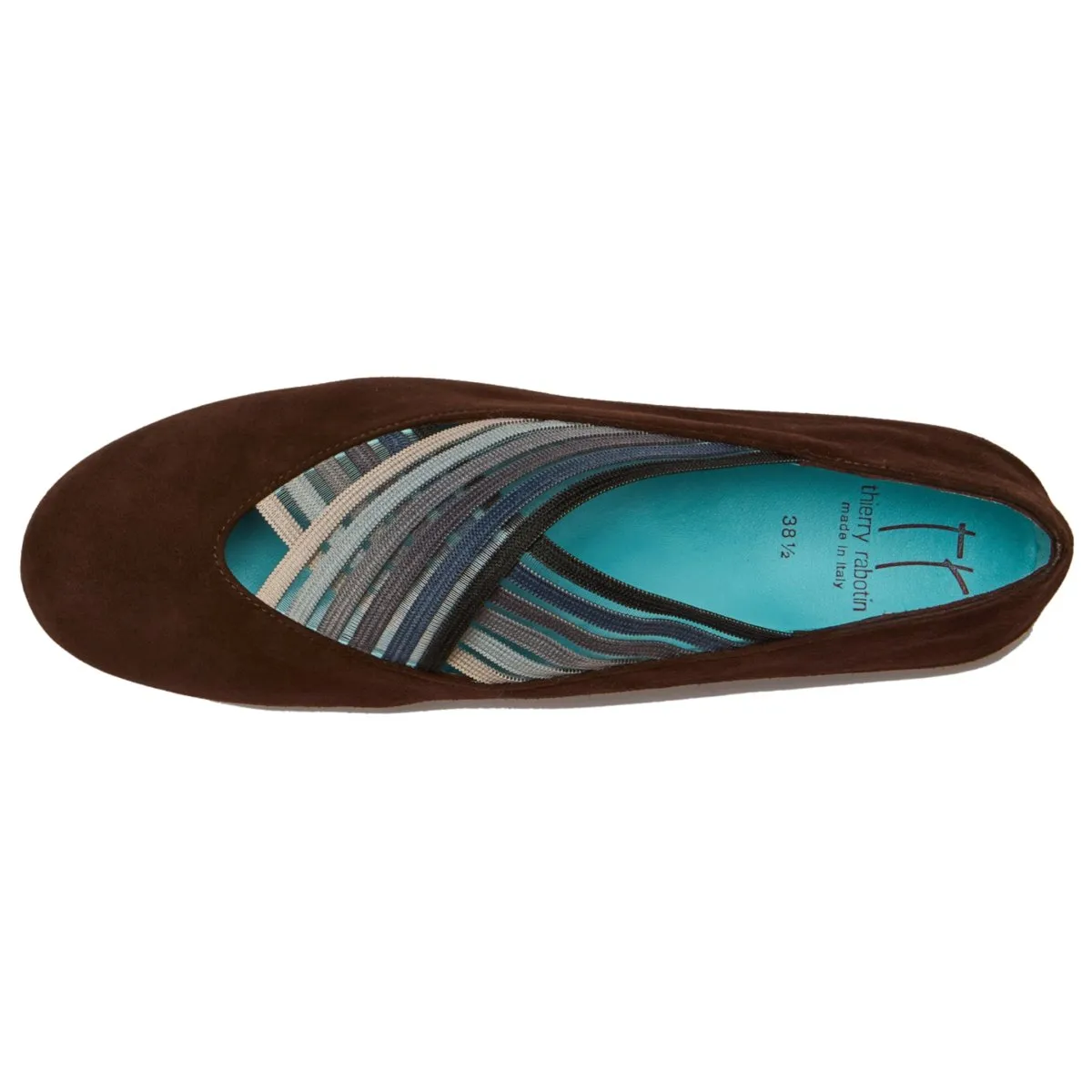 Thierry Rabotin Femmes Gragas Suède Marron / Bandes Multicolores