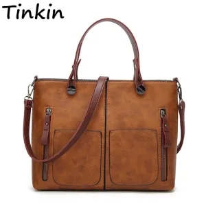 Tinkin Vintage   Shoulder Bag Female Causal Totes for Daily Shopping Fashion Nova Bags