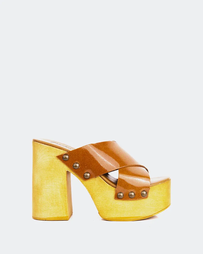 Cuir torsadé bronzé