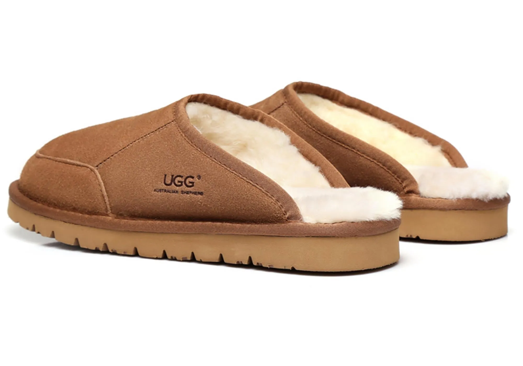 UGG Chaussons confortables unisexes Australian Shepherd Bred Scuff de la marque UGG