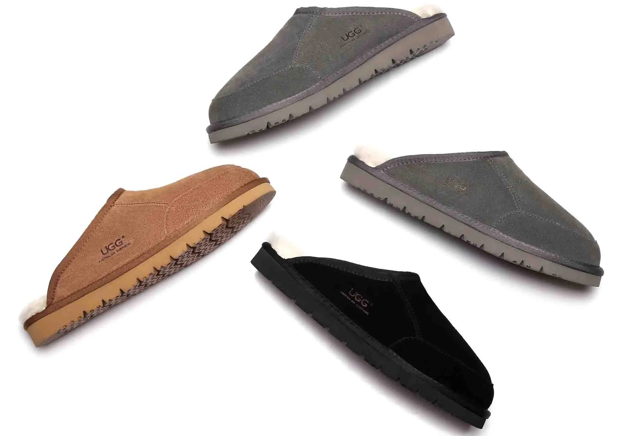 UGG Chaussons confortables unisexes Australian Shepherd Bred Scuff de la marque UGG