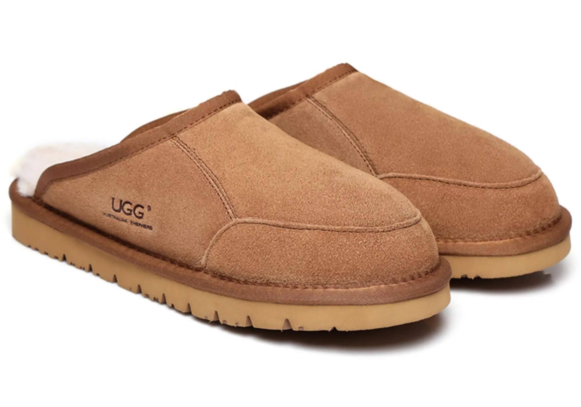 UGG Chaussons confortables unisexes Australian Shepherd Bred Scuff de la marque UGG