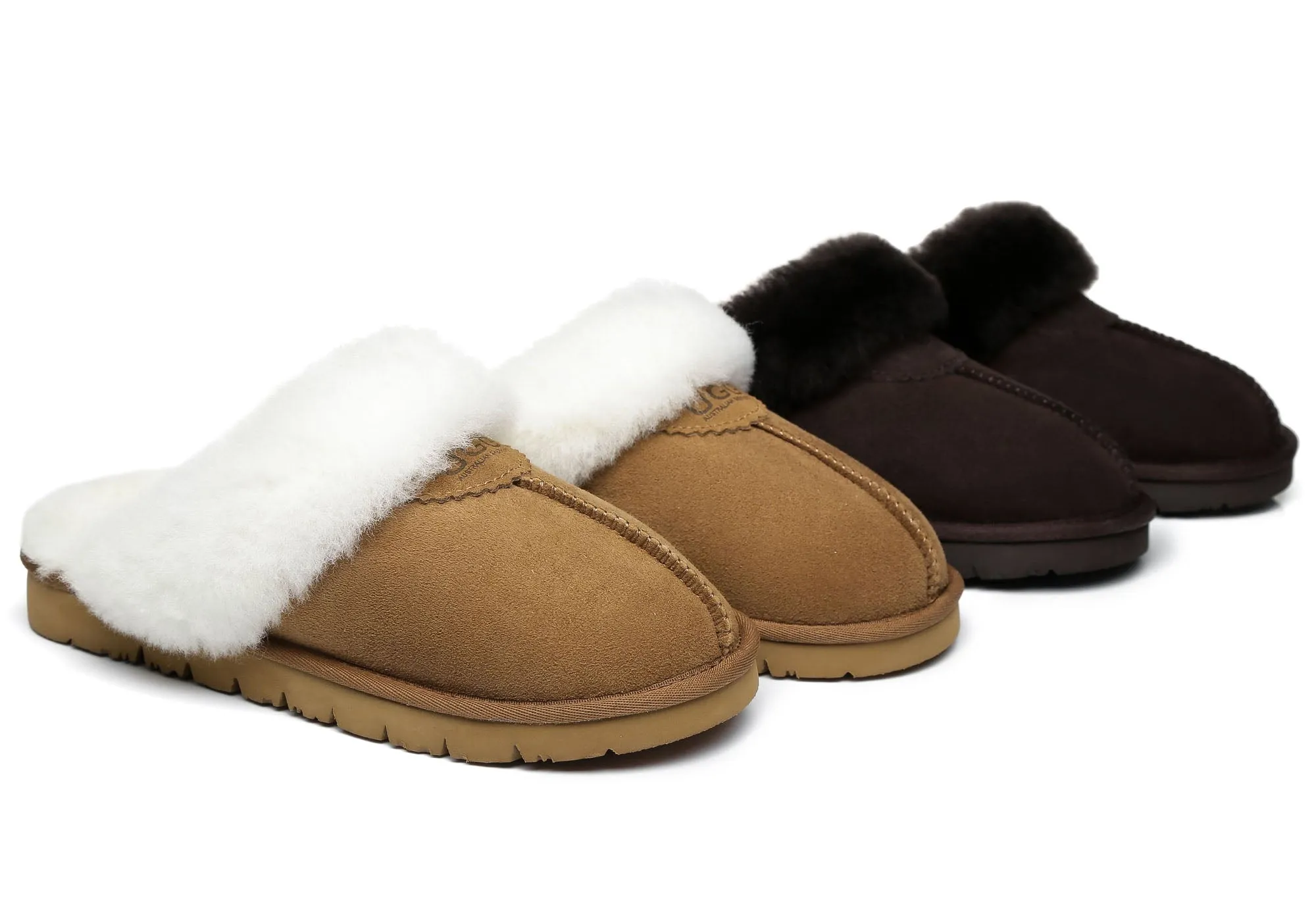 UGG Australian Shepherd Chaussons unisexes confortables Hedy à dos ouvert