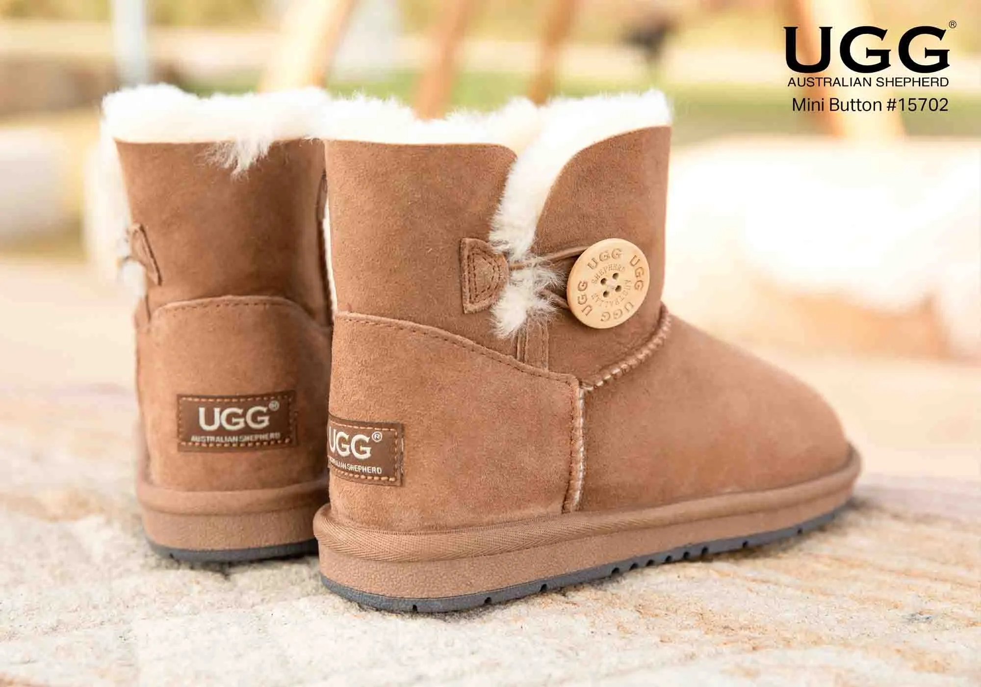 UGG Australian Shepherd Bottines Mini Unisexe à Boutons UGG