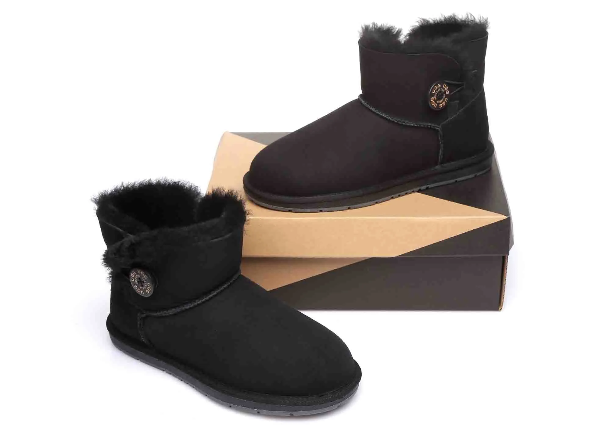UGG Australian Shepherd Bottines Mini Unisexe à Boutons UGG