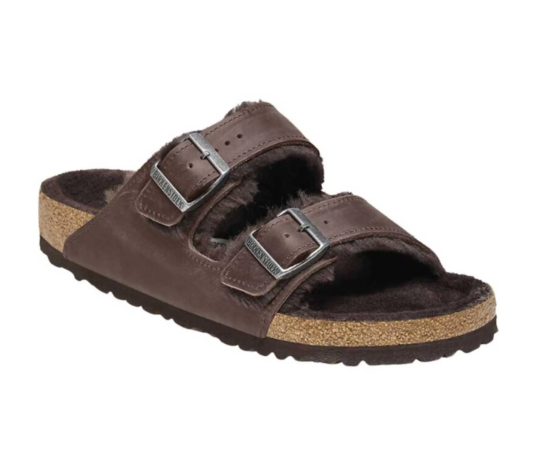 Sandale unisexe Arizona en peau de mouton couleur Havane