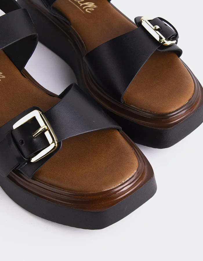 Varvara en cuir noir