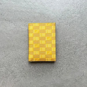 Vertical Wallet 6 CC Calf, Yellow Moreau Bags