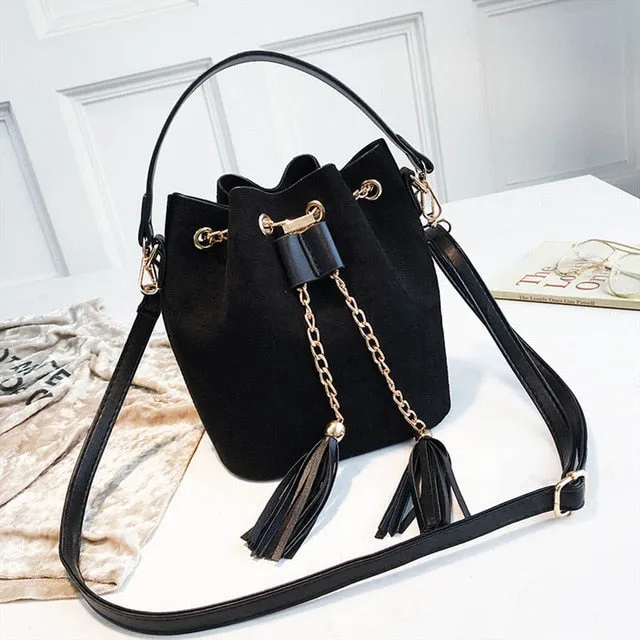 Sacs Bandoulière Mini VIP Mignons en Suédé, Sac Bucket Organisateur Petit avec Franges en Cuir PU, Sacs à Bandoulière pour Femmes, Bolsos Fashion Nova