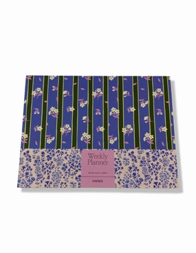 Weekly Desk Planner - Floral Striples