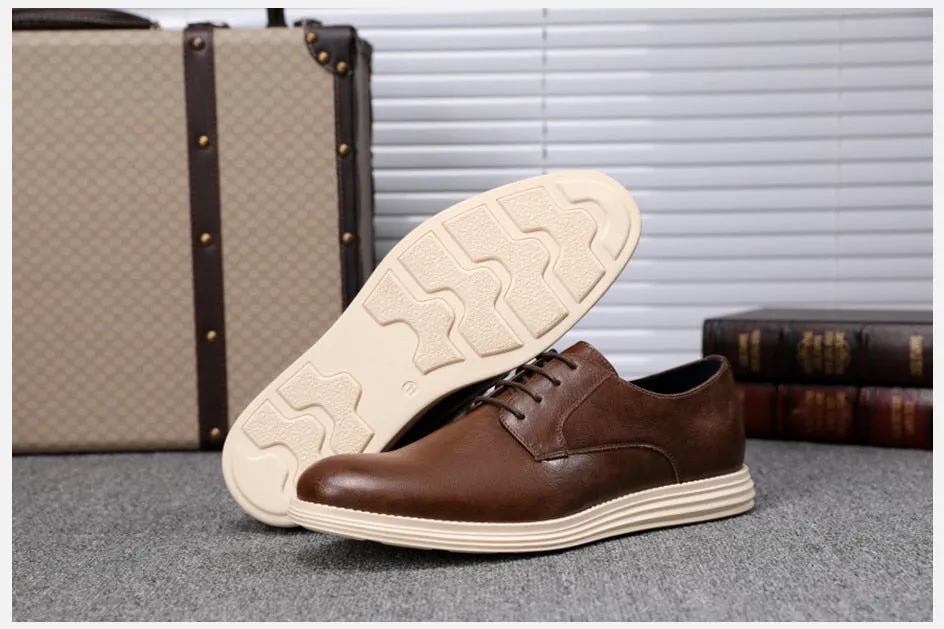 West Louis™ Chaussures Élégantes pour le Travail en Cuir Véritable Décontracté
