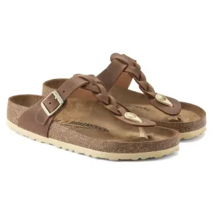 Women Gizeh Braid Sandal In Cognac