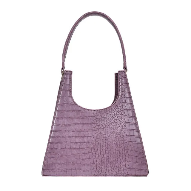 Sac à main femme rétro en alligator Sac sous les aisselles vintage Petit sac à main triangulaire pour femme Sac à épaule de luxe en crocodile LadyA155 Fashion Nova Bags