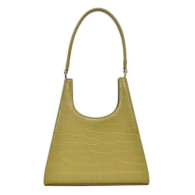 Sac à main femme rétro en alligator Sac sous les aisselles vintage Petit sac à main triangulaire pour femme Sac à épaule de luxe en crocodile LadyA155 Fashion Nova Bags