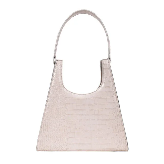Sac à main femme rétro en alligator Sac sous les aisselles vintage Petit sac à main triangulaire pour femme Sac à épaule de luxe en crocodile LadyA155 Fashion Nova Bags