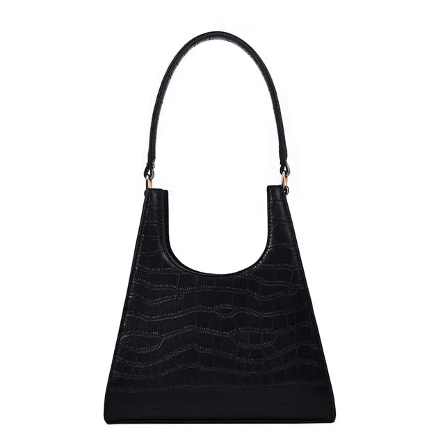 Sac à main femme rétro en alligator Sac sous les aisselles vintage Petit sac à main triangulaire pour femme Sac à épaule de luxe en crocodile LadyA155 Fashion Nova Bags