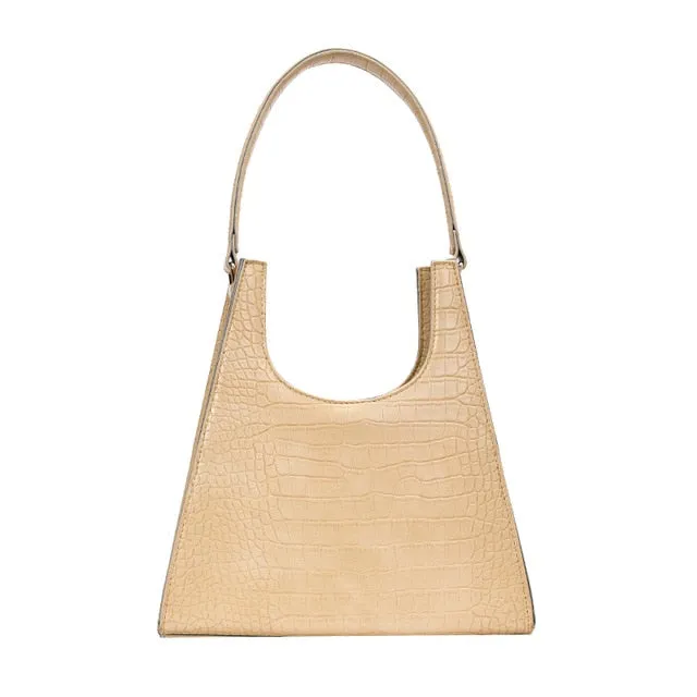 Sac à main femme rétro en alligator Sac sous les aisselles vintage Petit sac à main triangulaire pour femme Sac à épaule de luxe en crocodile LadyA155 Fashion Nova Bags
