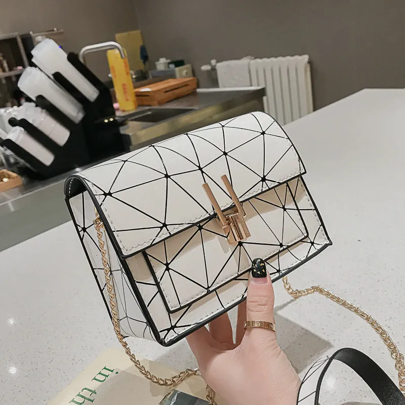 Sacs à bandoulière pour femmes 2020 nouvelle version coréenne du sac messager sac à main chaîne sauvage imprimé craquelé sauvage sac à bandoulière Fashion Nova Bags
