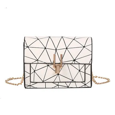 Sacs à bandoulière pour femmes 2020 nouvelle version coréenne du sac messager sac à main chaîne sauvage imprimé craquelé sauvage sac à bandoulière Fashion Nova Bags