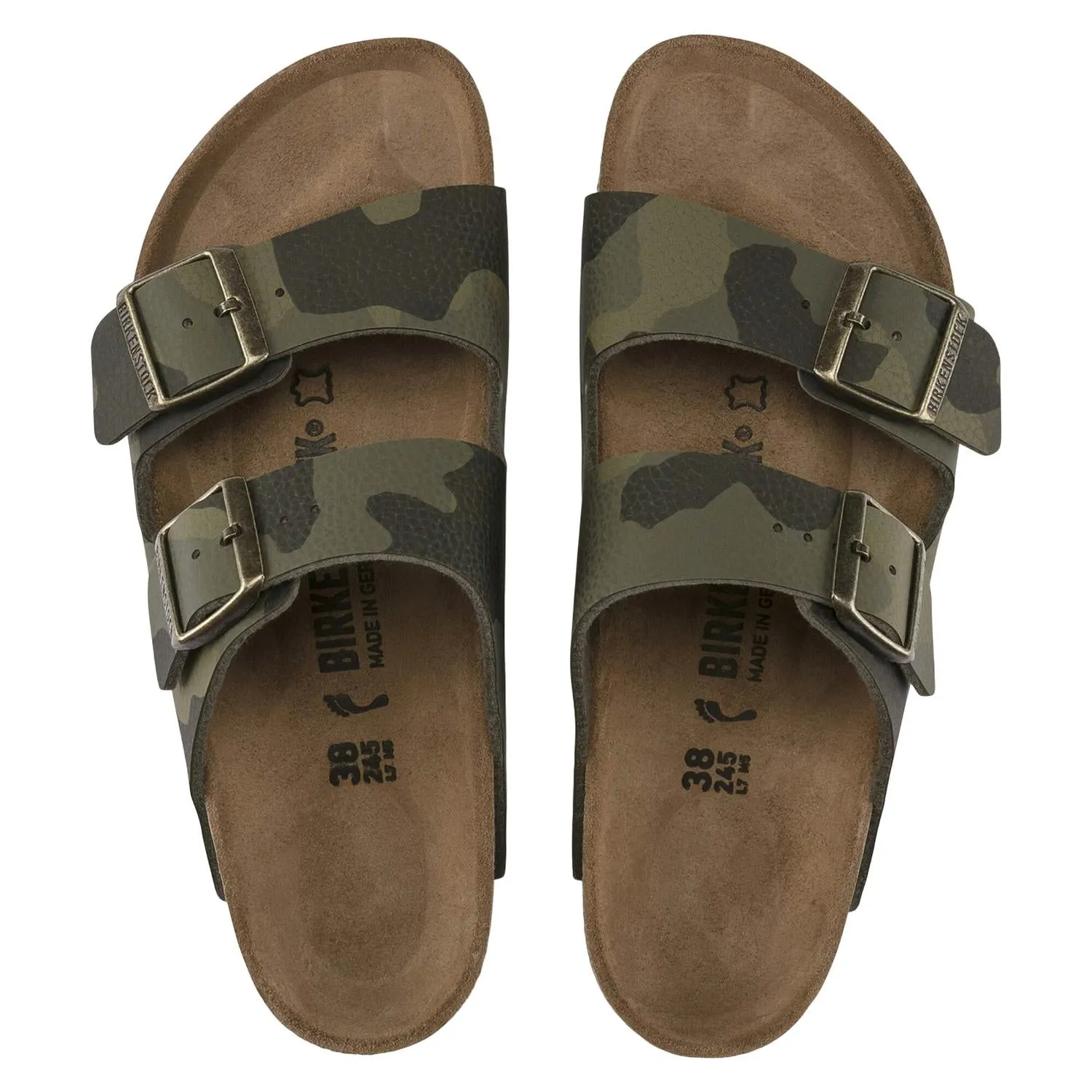 Sandale Arizona pour femme en camouflage vert désert