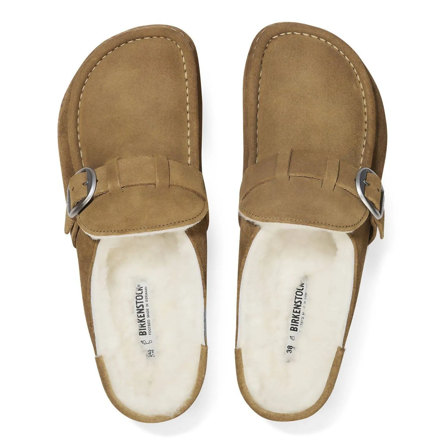 Chaussures d'intérieur en peau de mouton Buckley pour femme en couleur thé