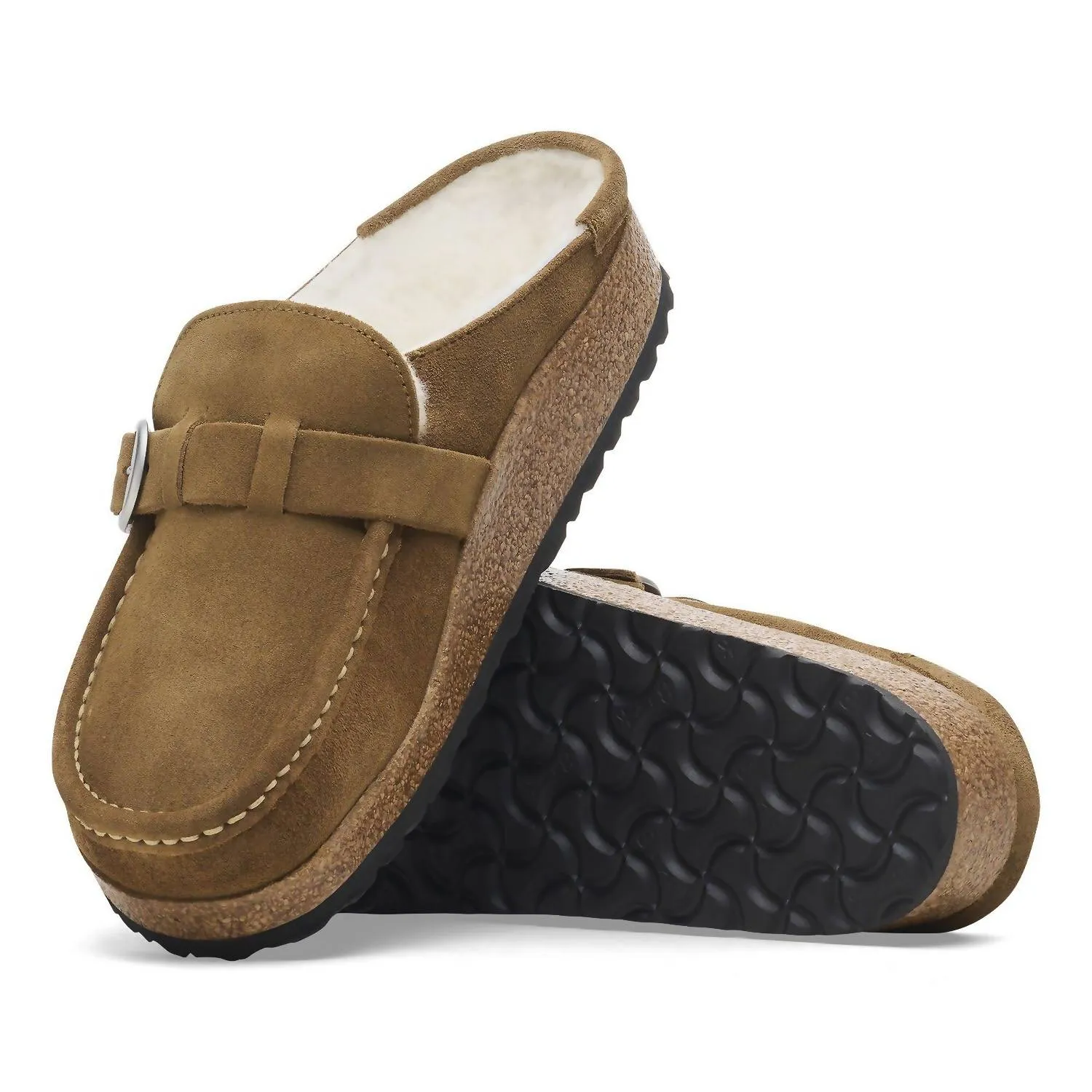 Chaussures d'intérieur en peau de mouton Buckley pour femme en couleur thé