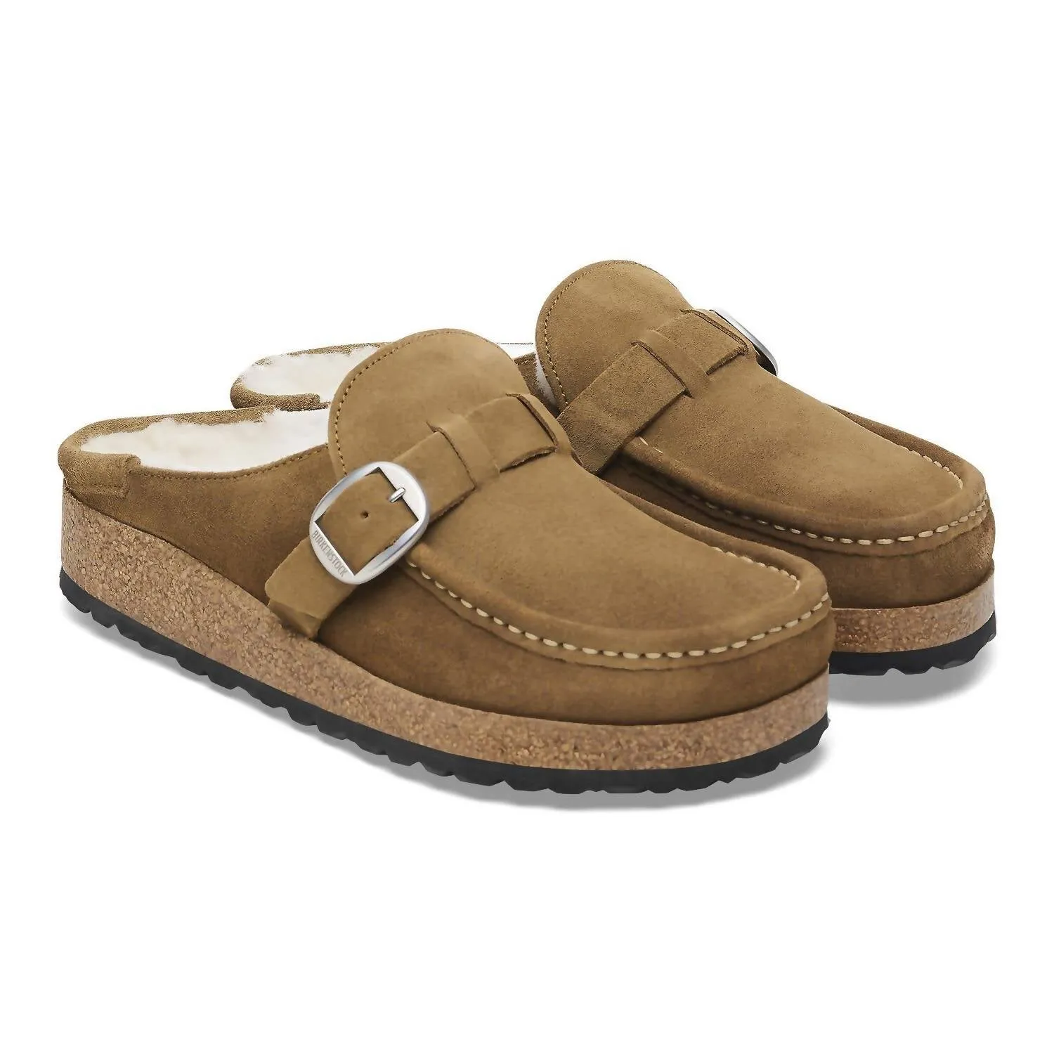 Chaussures d'intérieur en peau de mouton Buckley pour femme en couleur thé