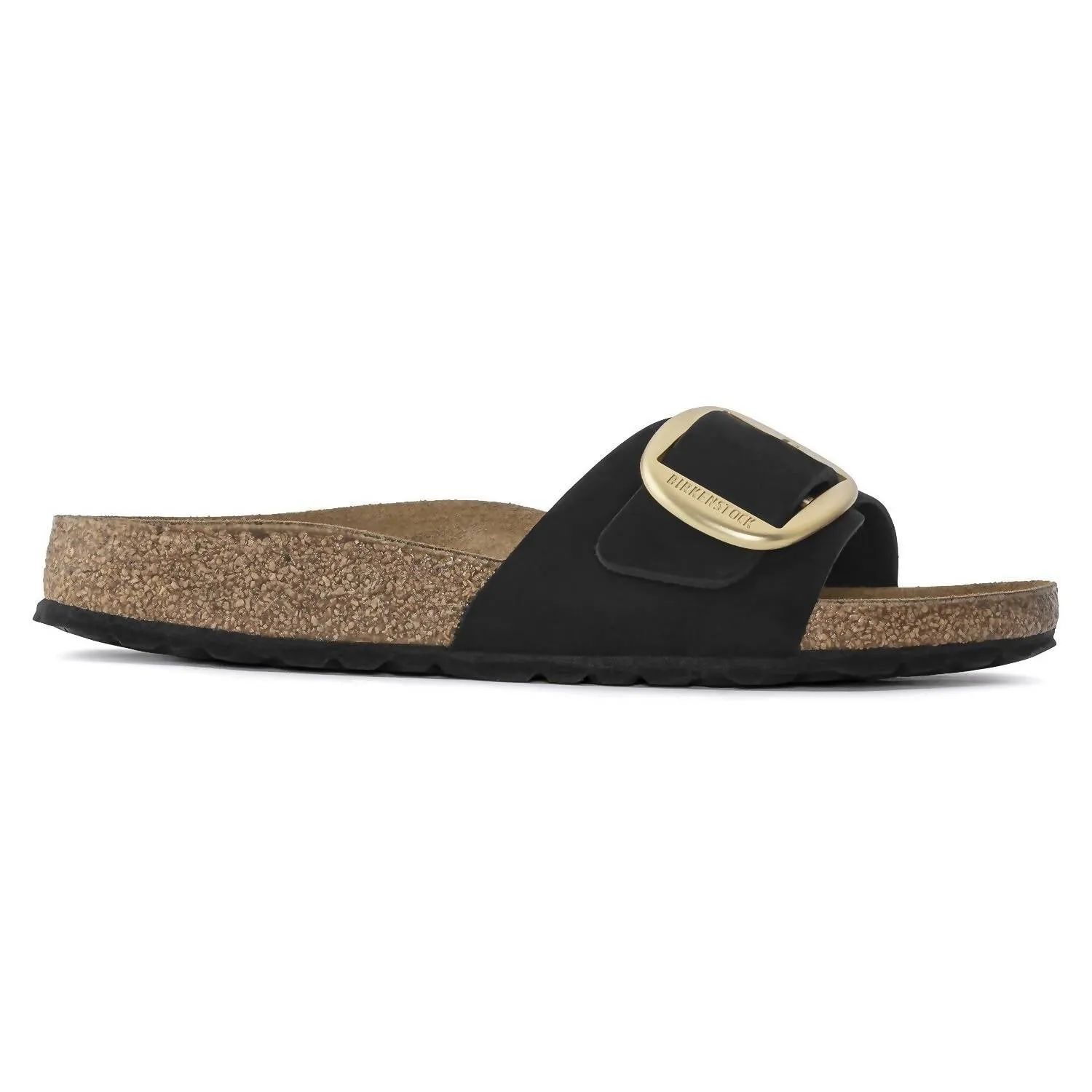 Sandale Madrid à grande boucle pour femme en noir