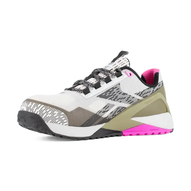 Chaussure de travail sportive à embout composite Nano X1 pour femmes Rose/Gris