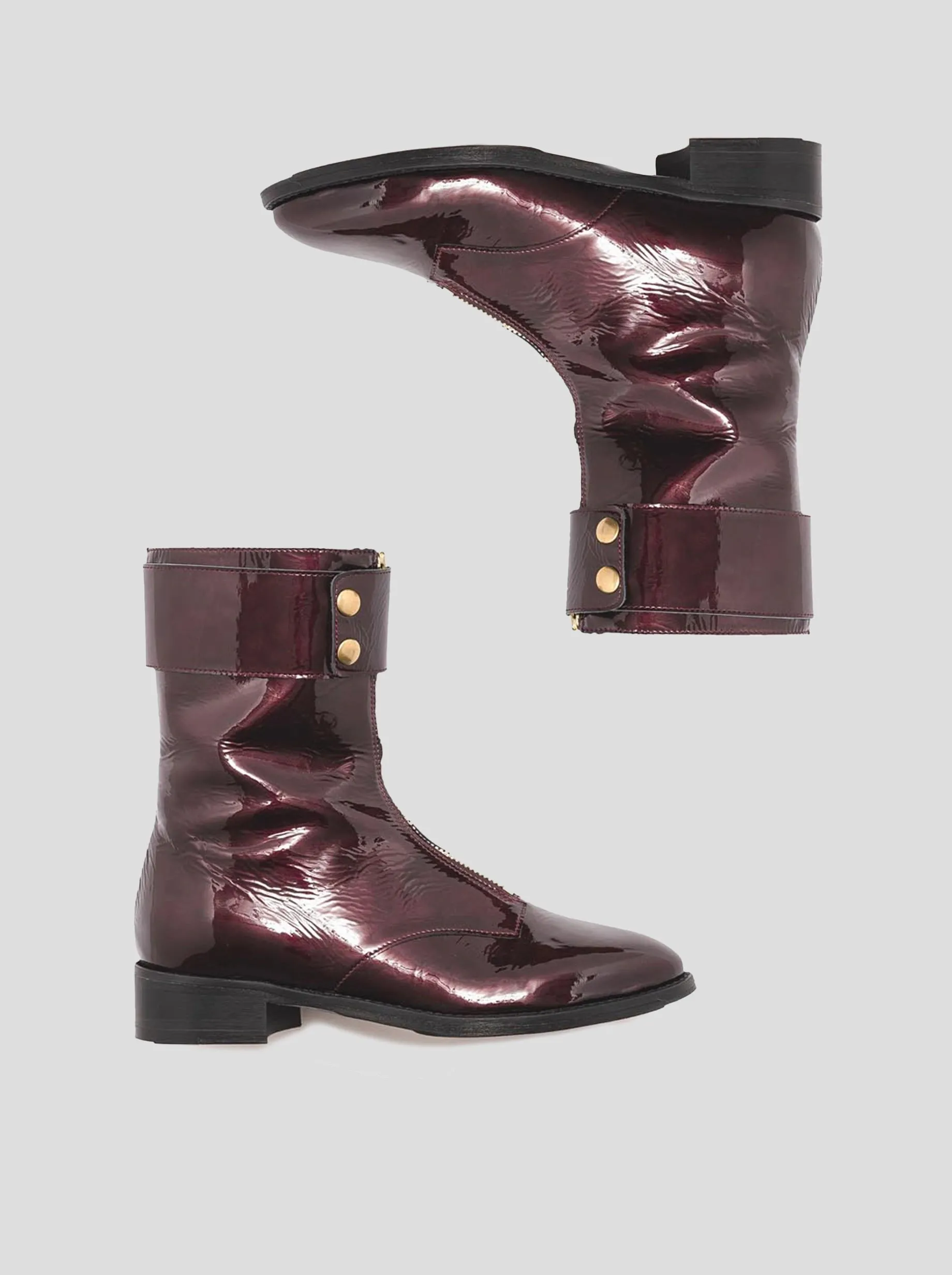 Bottes Woodstock Rangers en cuir bordeaux