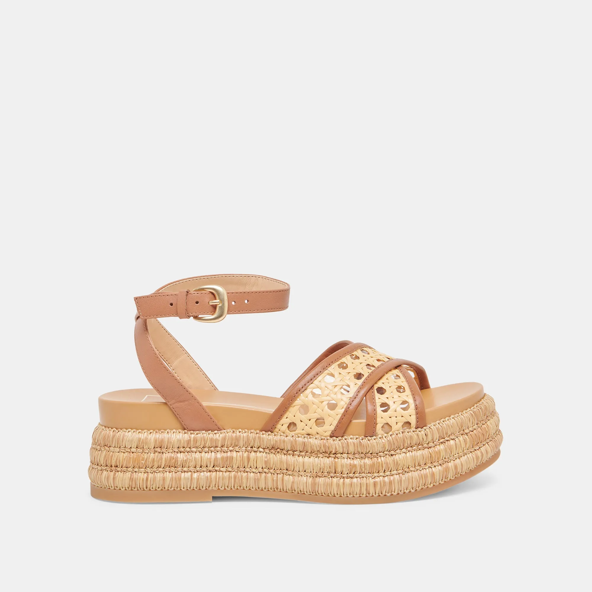 SANDALES WRILEY EN RAFFIA TISSÉ SADDLE