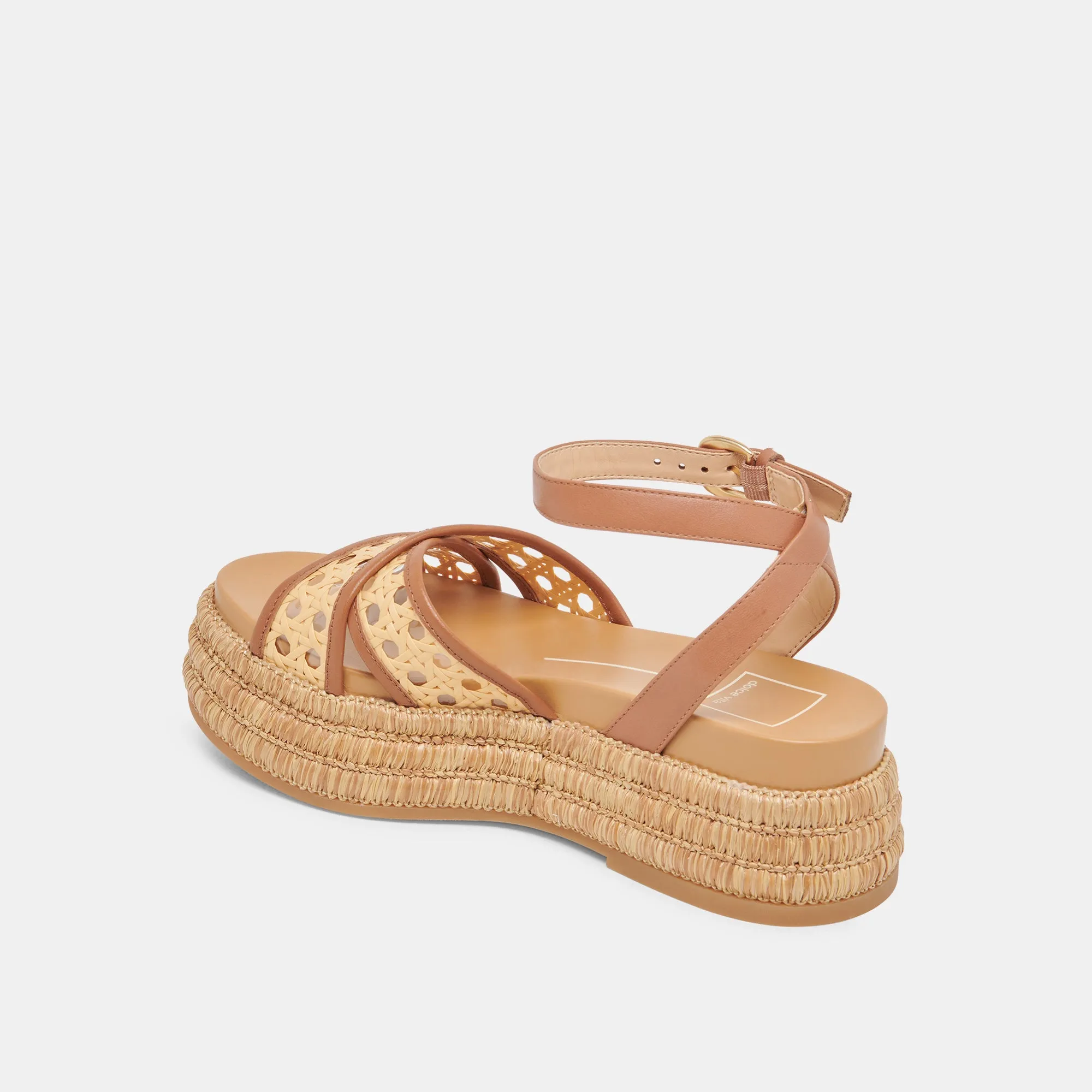 SANDALES WRILEY EN RAFFIA TISSÉ SADDLE