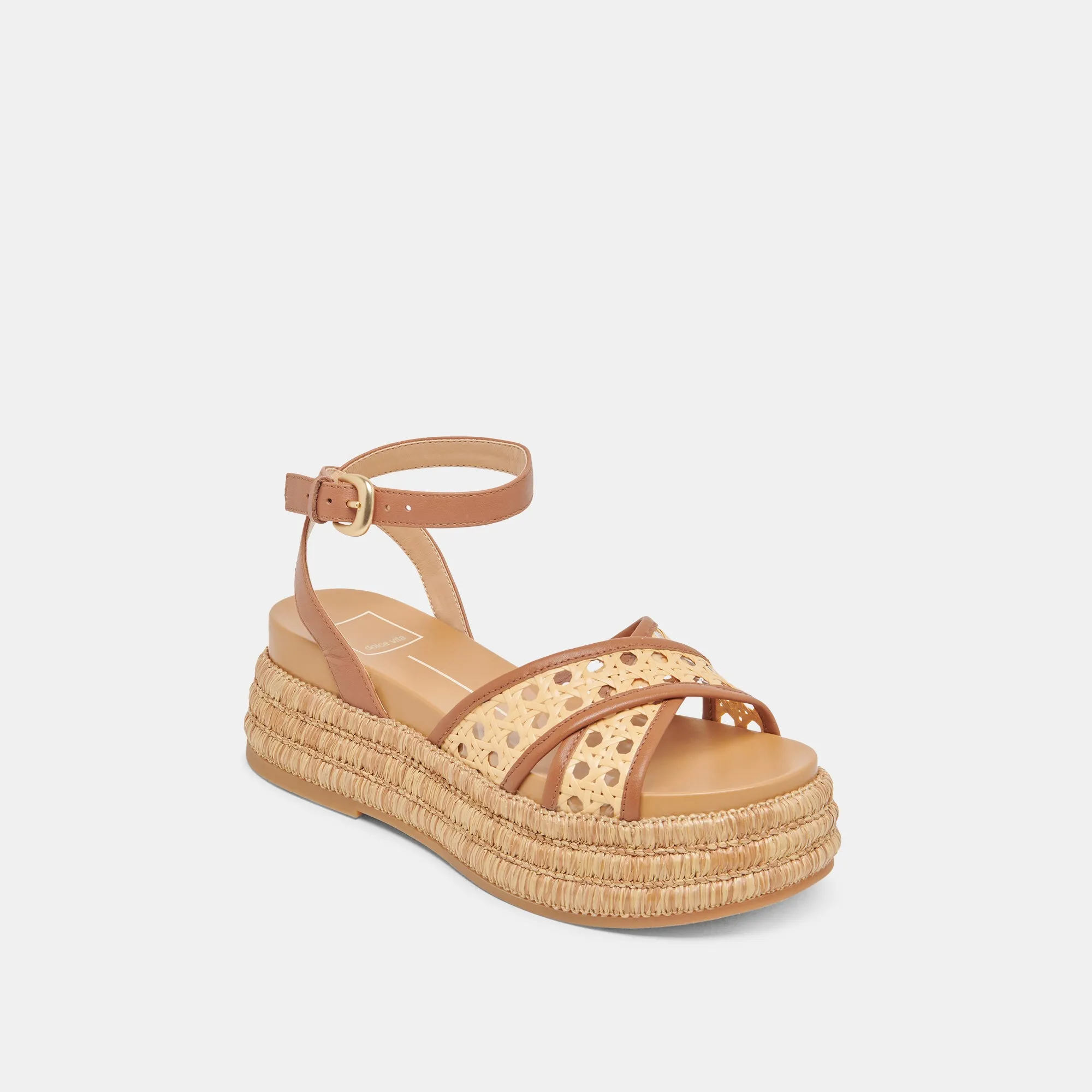 SANDALES WRILEY EN RAFFIA TISSÉ SADDLE